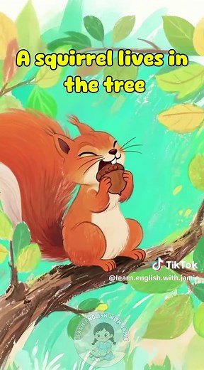 Happy Tree and Animals: Simple English Sentences