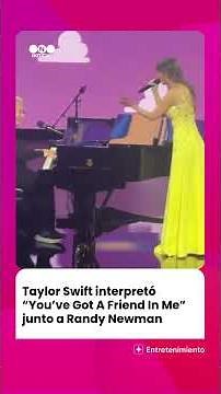 Taylor Swift cantó en la PREMIERE de Toy Story 5 junto a Randy Newman