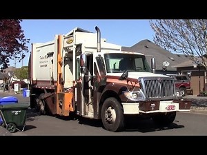 International Workstar Labrie Expert 2000 Garbage Truck with Glass Recycling Compartment