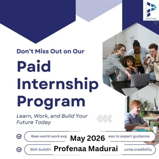 Artificial Intelligence AI Intern May 2026 #Madurai #7010422310