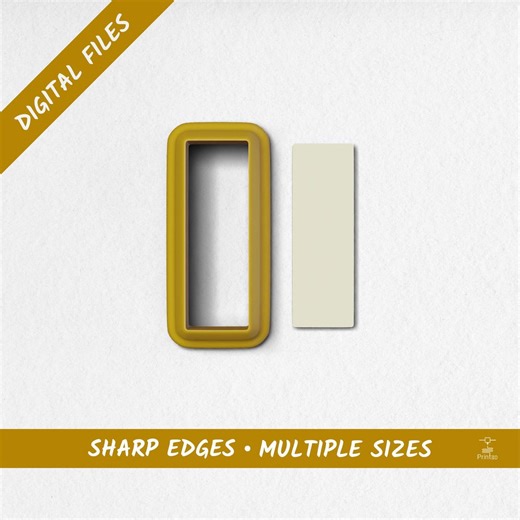 Rectangle Long Polymer Clay Cutter | Digital STL Files | 10 Sizes - Etsy