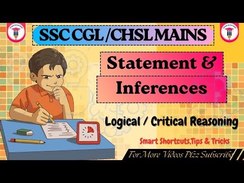 Statement & Inferences | Analytical Reasoning | Ssc CGL CHSL & NTPC | Ssc Reasoning | Exam Boosters