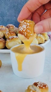 These Soft Pretzel Bites are soft on the inside and chewy on the outside. This dough only requires one rise time, and they only take 15 minutes to bake. Sprinkle coarse sea salt on the pretzels and serve with a homemade spicy nacho cheese or stone ground mustard, or coat them in cinnamon sugar for your sweet tooth. The full recipe is below as well as on my blog, simplecookingwithpep.com (you can print it from there). Soft Pretzel Bites 1 packet (2 ¼ teaspoons) instant yeast 1 cup warm water, war