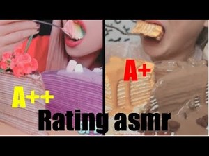 Rating Eating Crepe Cakes (asmr)
