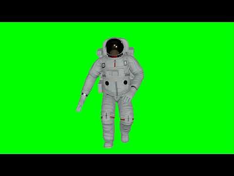 4K Astronaut Animation Green Screen