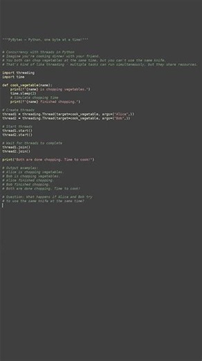 concurrency with threads #python #showcase