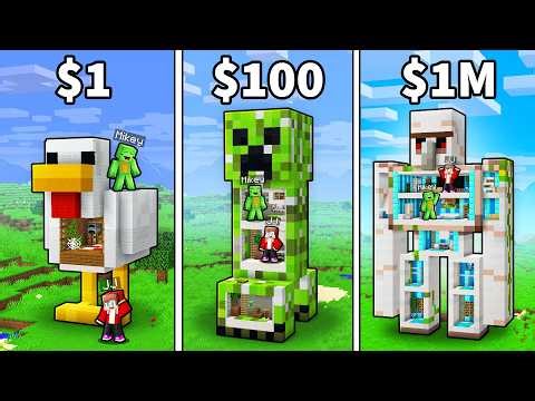 JJ and Mikey: From POOR To RICH Mob Statue in Minecraft - Maizen