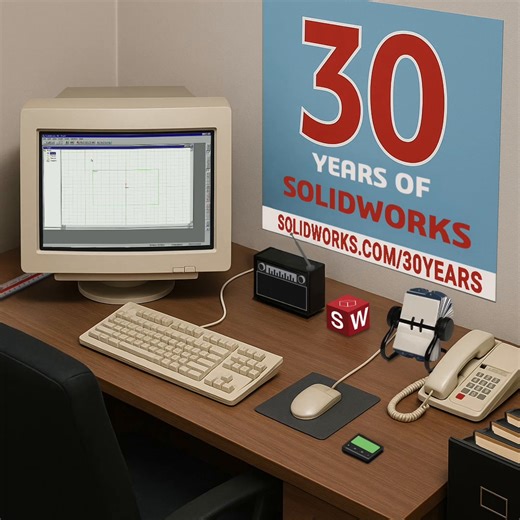 30 Years of SOLIDWORKS! How much has the workplace changed since SOLIDWORKS was first released? See if you can find all the changes in our interactive office! #SW30 http://go.solidworks.com/SIy | SOLIDWORKS