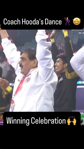 Khel Kabaddi on Instagram: "Coach Krishan Hooda celebrates Telugu Titans' big win over Patna Pirates with a unique dance ✨ #PKL | #PKL12 | #ProKabaddiLeague | #Kabaddi | #PKLSeason12 | #ProKabaddi | #PKLOnJioStar Follow @khelnowkabaddi for more Kabaddi updates"