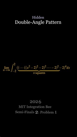 The Fastest Way to Solve This MIT's Nested Square Integral: A Hidden Double-Angle Pattern