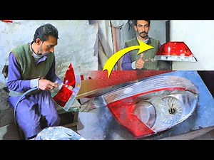 How to Rebuild Car Broken Tail Light | Car Tail Light Cover Replacement with available tools