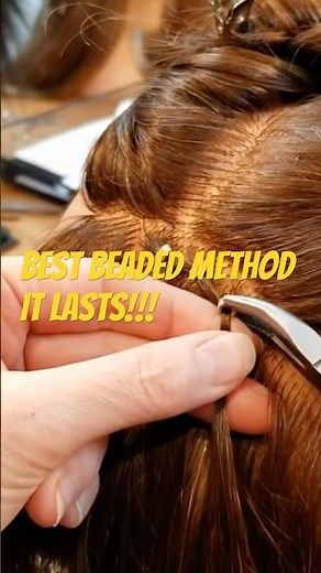 Sew-in Hair Extensions tutorial use large silicone beads #hairextensions