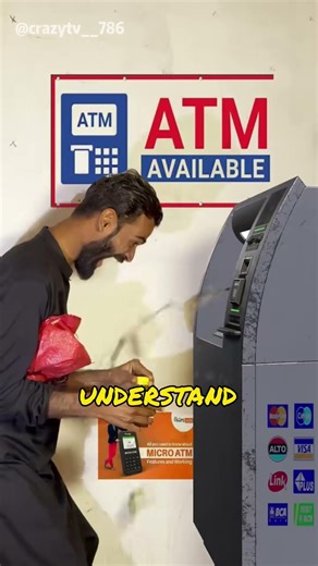 The man inserted his bank card into the ATM, and then something magical happened