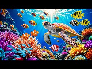 Calming Piano Music to Relieve Stress & Deep Sleep 🐠 Soothing Underwater Ocean Sounds