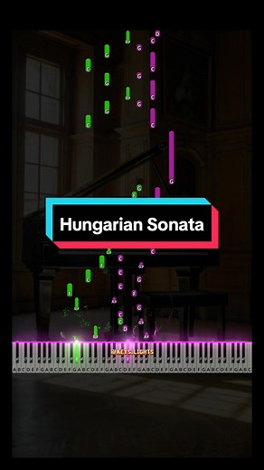 Learn to play Hungarian Sonata on the piano - Easy tutorial