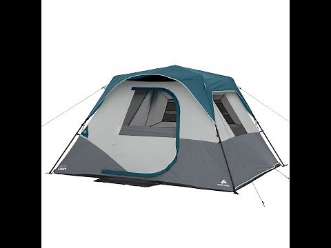 6-Person Instant CABIN TENT with built-in LED lights