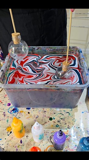 Bronwyn Rayner on Instagram: "Never a dull moment in my Water Marbling workshops, they will return in 2026. If you don't want to wait pop over to my YouTube channel for free tutorials. Link in my bio."