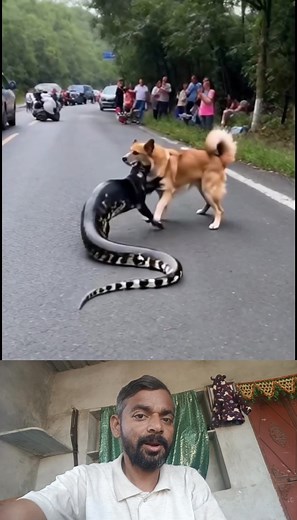 7K views · 27 reactions | The dog was fighting a giant python, but everyone just stood and watched #animals #viralreels #instagood | Santi Davi | Facebook