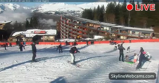 【LIVE】 Webcam Pistes de ski des Arcs - France | SkylineWebcams