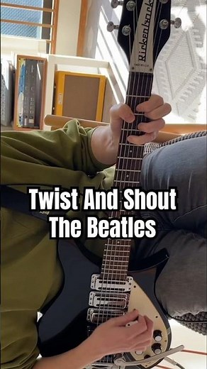Twist And Shout The Beatles John Lennon Rickenbacker 325 Guitar Cover #beatles #johnlennon