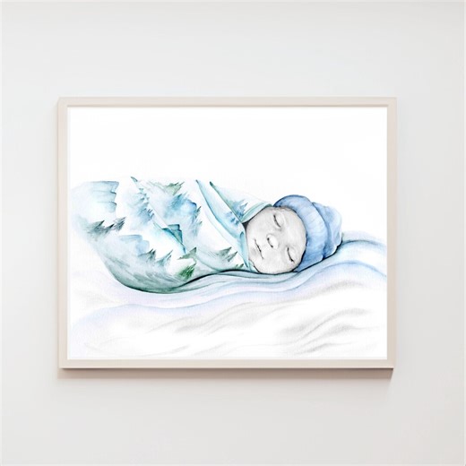 Custom Stillborn Baby Portrait, Memorial Art, Remembrance Gift