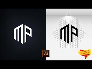 Polygon / Letter MP Logo | How to make logo design in Adobe Illustrator CC | Illustrator Tutorial