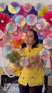 Try a holi prop with a hula hoop and paper flowers. The colorful streamers added the much needed festive touch here. Hope you all have a great celebration! | Pinkz Passion