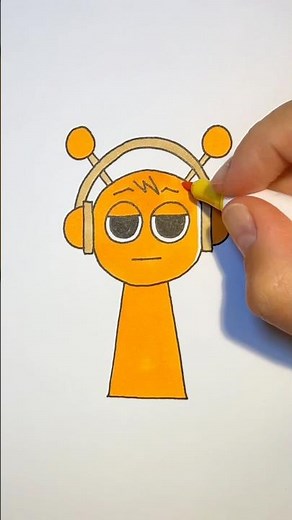 How to draw an orange sprunki | Step by step drawing for kids