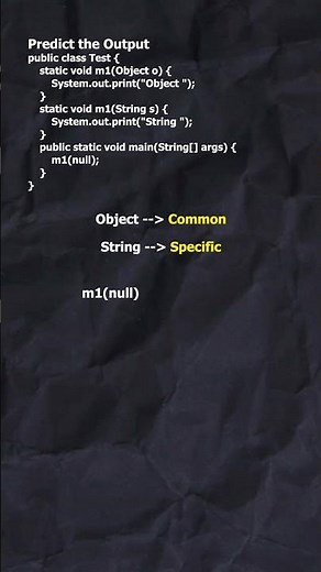 Java Method Overloading with null | Object vs String | Tricky Java Interview Question