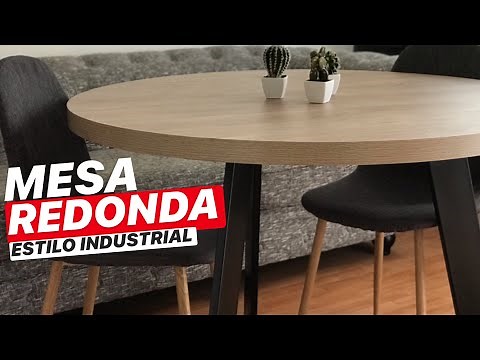 MESA REDONDA, ESTILO INDUSTRIAL (By Tubo Center) - #ProyectoMueble