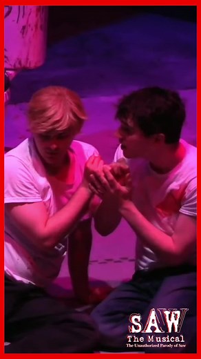 We're safe and both at ease... (SAW The Musical - SAN DIEGO) #SAW #sawthemusicalparody #sawthemusical #sawfranchise #lawrencegordon #adamstanheight #chainshipping #sandiegocalifornia #musicaltheatre #lgbt🌈 #queertiktok #queerart #lgbtqtiktok #gay #gaytheatre #lgbtqtheater
