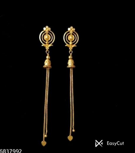 Elegant Gold Chain Earrings ✨ Perfect Traditional Look for Every Occasion 💛