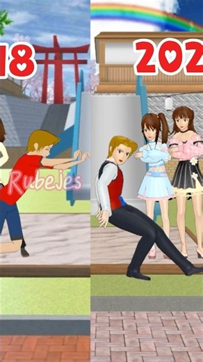 2018 Vs 2026 ( NPC ) | SAKURA School Simulator #sakuraschoolsimulator #shorts #sakura #ytshorts