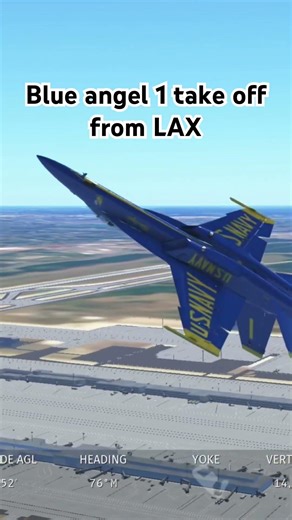 Blue angel 1 take off from LAX#aviation