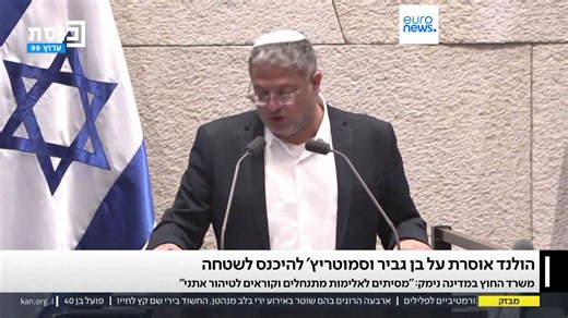 The Netherlands to impose travel ban against Israeli ministers and summon ambassador over Gaza