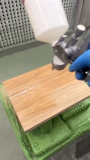 Hafeze Dezign on Instagram: "Veneer Clear Lacquer Matt Finish👌 #reels #instagram #spraypaint #asianpaints #veneers"