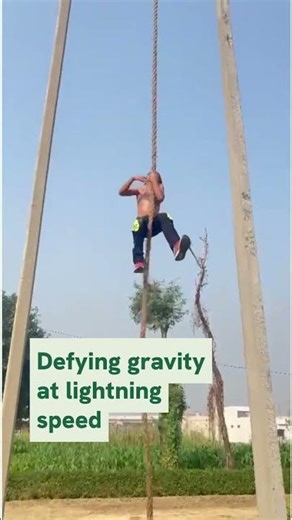 World’s Youngest Fastest Rope Climber (Hands-Only) | 9-Year-Old Randeep Khatri Sets a New Record