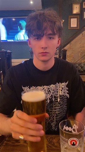 Roberto’s first legal pint #fyp #iwablt