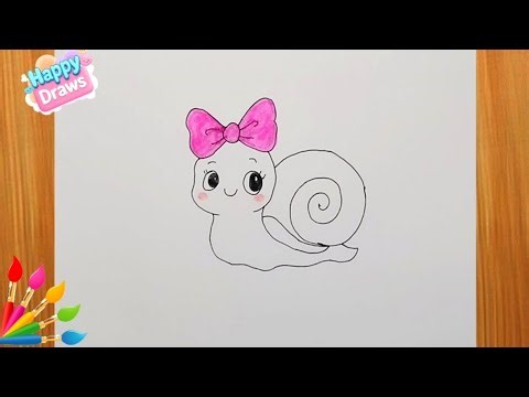 Let's Draw a Snail | Easy Snail Drawing & Coloring Fun for Kids & Beginners