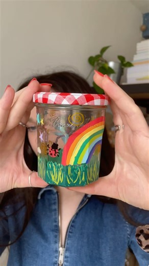 DIY Custom Jar idea 🌈🌿✨ #craft #diy #custom #diyideas #jar #craftyhome #tooliart #acrylicart