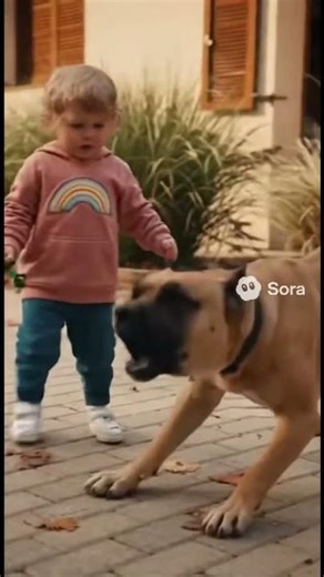 This dog just saved a little boy from a lion 🦁🐶