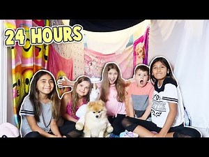 24 HOURS IN A HUGE BLANKET FORT! | JKrew