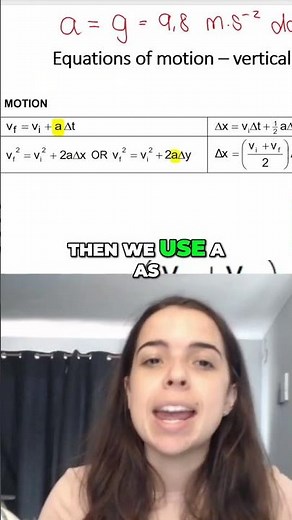 Vertical Projectile Motion - Acceleration is ALWAYS 9,8 m/s^2 #physics