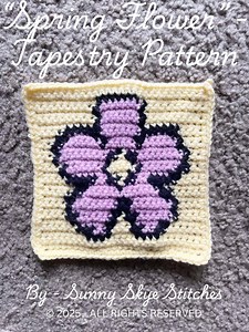 Spring Flower - Beginner Friendly Crochet Tapestry PATTERN ONLY - Etsy UK