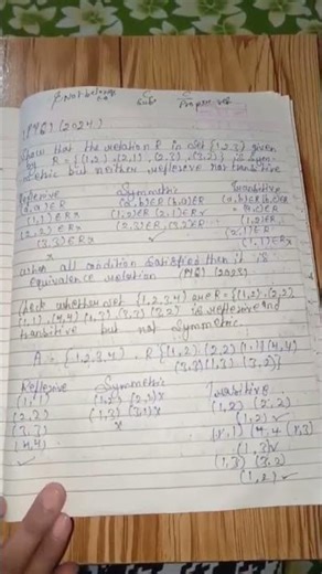 Class 12 relation and functions... concept notes and pyq ...✨♥️...#class12th #mpboard #maths #shorts