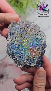 Demolding video for this stunning crystal and I can't wait to use it in geode canvas art! 🎨 Stay tuned for the final result! . Crystals Cluster #CC3 Silicone Mold on my website juliart-studio.com under Crystal Molds Collection. . #crystalcluster #druzy #geodeart #resinmolds #siliconemolds #demoldingvideo #resindemolding #satisfyingvideo #dichroic #resinart_ideas | juliart84