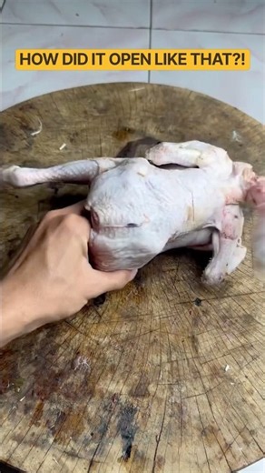He Started Cutting the Chicken… Then Opened It Like THIS 😳 #chicken #cooking #knifeskills #food