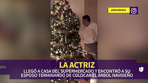 Aislinn Derbez se sintió excluida y no quería perdonar a Mauricio Ochmann por poner el árbol de Navidad sin ella. Vía Univision Entretenimiento | UniNovelas