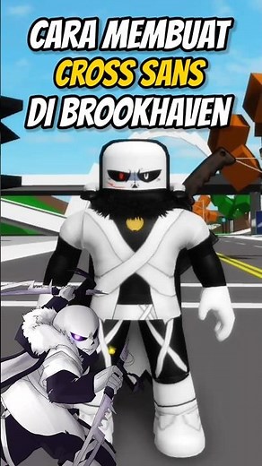 Cara membuat CROSS SANS di brookhaven (Undertale AU) #shorts