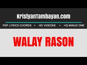 Walay Rason Chords Lyrics MP3 Minus One Videoke Karaoke Instrumental